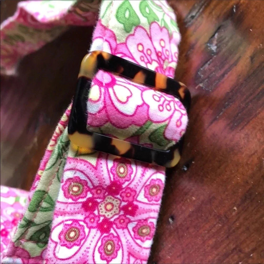VERA BRADLEY EUC WOMENS PINK CROSS BODY BAGS SUMMER FLORAL TRAVEL POCKET BOOK - Picture 4 of 7